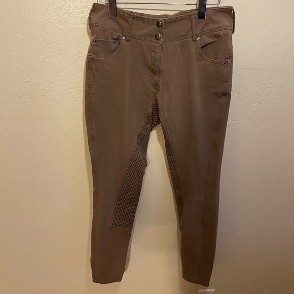 Goode Rider Vogue Jean Breeches | Size 30R | Brown Full Seat Silicone Grip - Picture 1 of 12